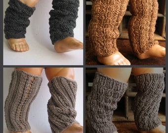 Hand-knitted seamless leg warmers baby cuffs overknees wrist warmers for 0-3 months merino wool cotton for baby equipment