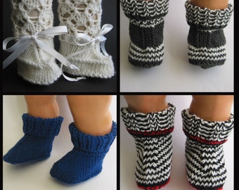 Handgestrickte Babyschuhe Babysocken Babystiefel Babybooties mit Beinstulpen ohne Naht für Erstaustattung~100% Merinowolle~Babyausstattung