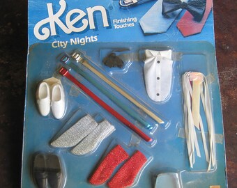 Vintage Original Ken Outfit #2774/2776 Finishing Touches City Nights TM Mattel Inc. 1985 fashion dolls Accessories Original condition complete