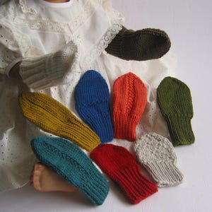 Mitaines douces tricotées à la main pour bébé nouveau-né, chauffe-poignets, gants sans doigts, chauffe-bras, chauffe-mains sans pouce en laine 100% mérinos