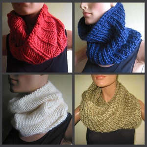 Hand-knitted woolen round scarf loop hoodie scarf turtleneck collar windbreaker neck warmer soft warm made of 100% virgin wool traceable