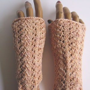 Chauffe-bras tricotés à la main pour femmes, gants sans doigts, chauffe-mains, poignets sans couture, 100% laine mérinos