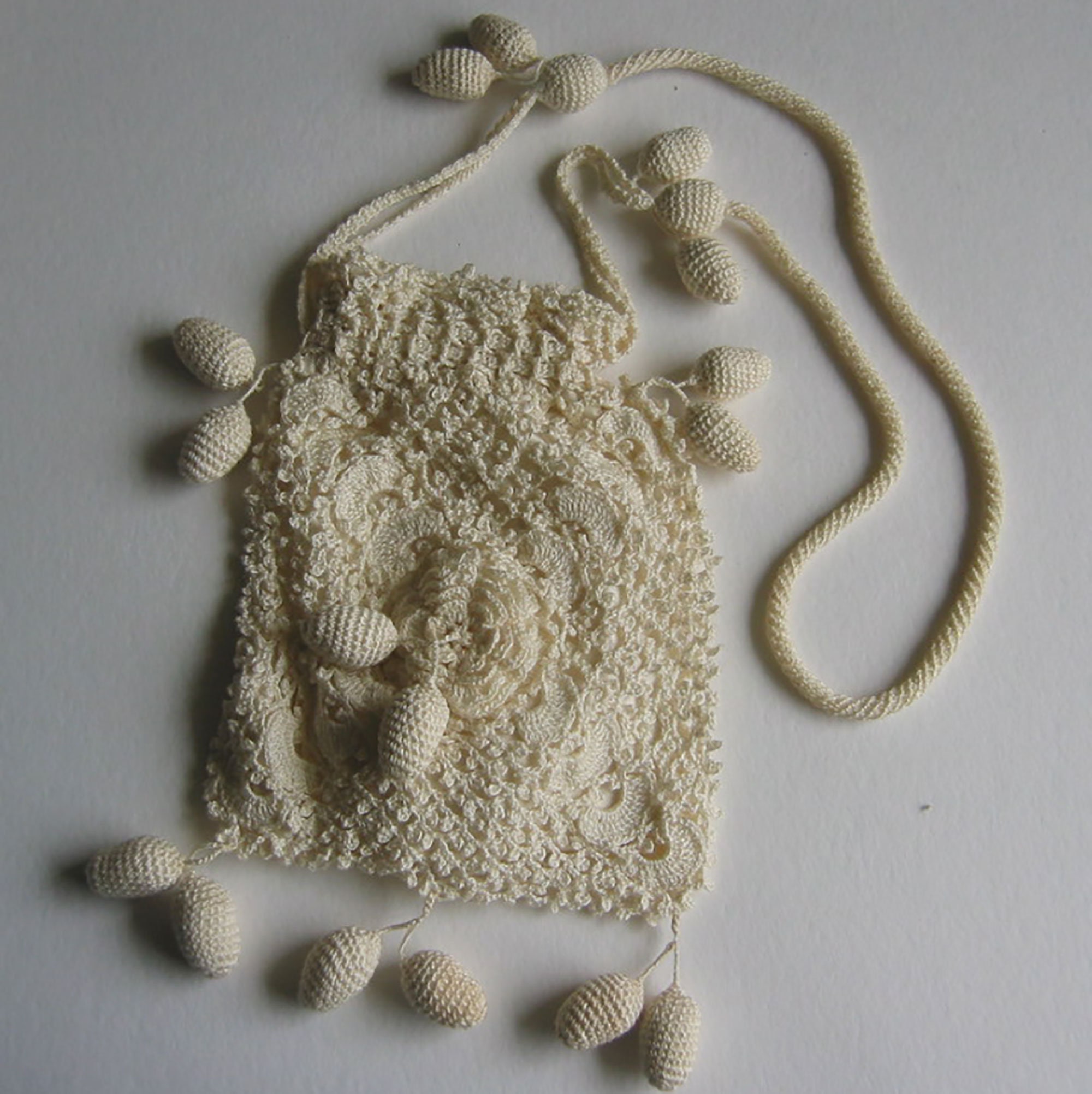 Vintage Antique Crocheted Reticule Purse Handbag Made of Irish Crochet ...