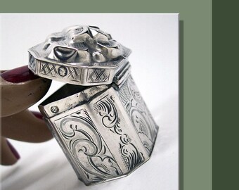 Ciseaux à Raisin Art Nouveau - Métal Argenté, Manche Argent - Jugendstil (occasion)