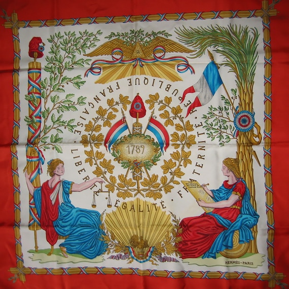 Foulard En Soie Hermès Paris - Multicolore - Occasion - Écharpe Luxe
