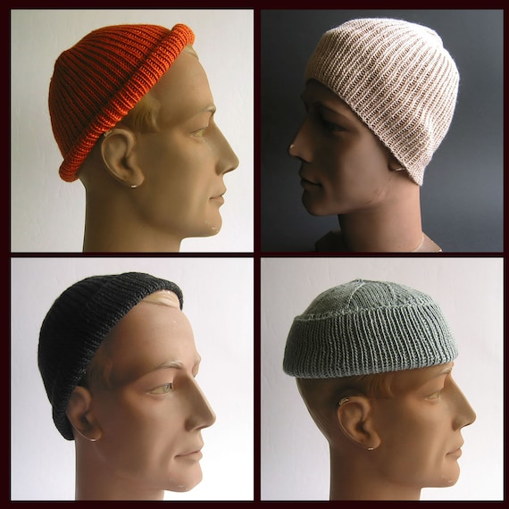 Handmade Knitted Men's Fishing Hat, Newsboy Cap, Slouch Hat