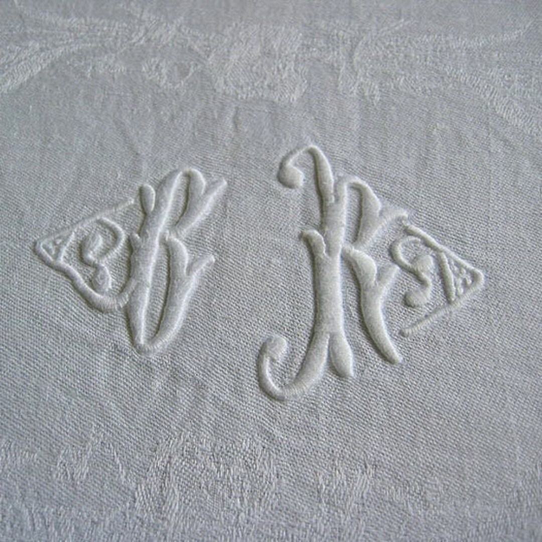 Vintage Art Nouveau Linen Napkin Decorative Cover With