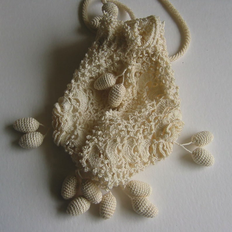 Vintage Antique Crocheted Reticule Purse Handbag Made of Irish Crochet ...