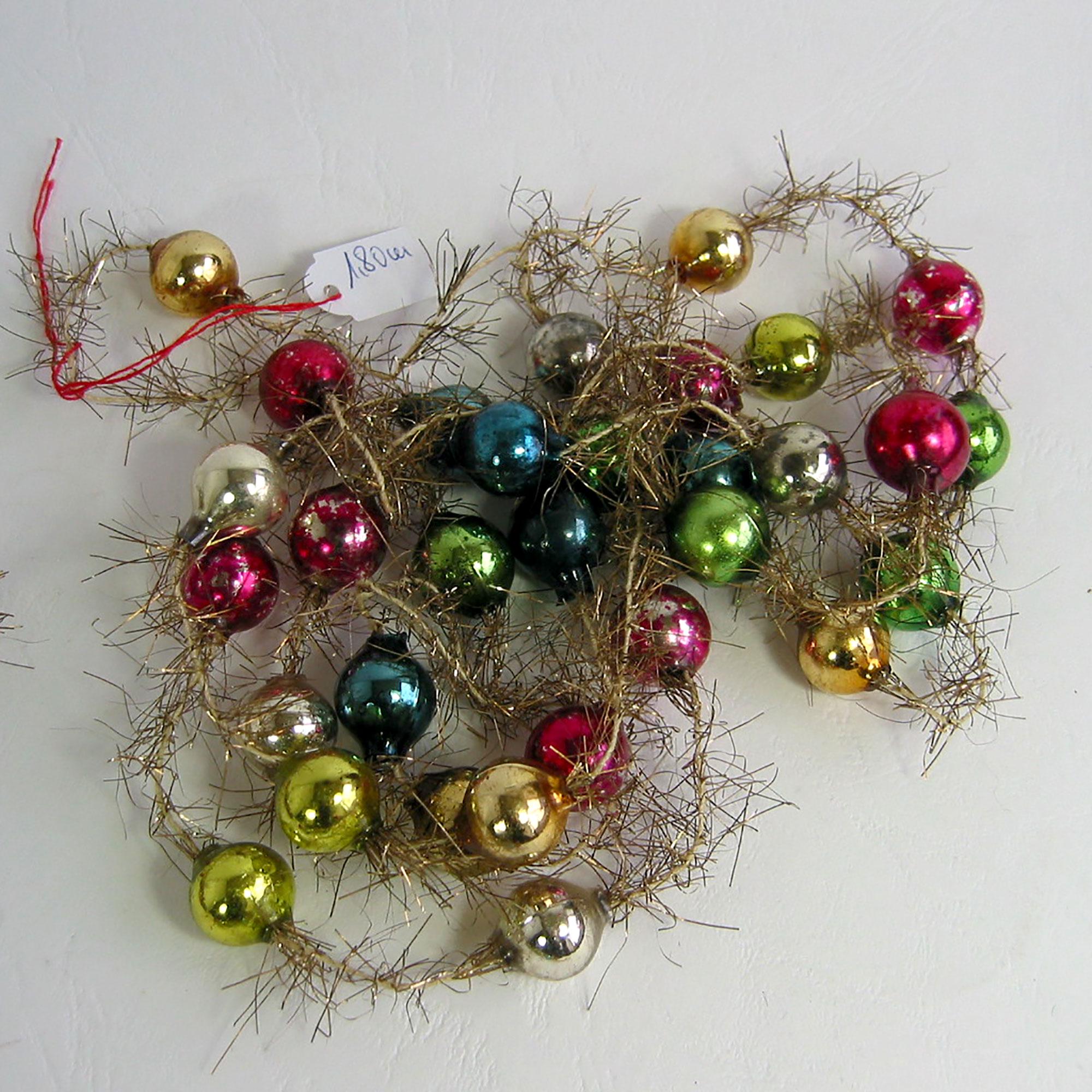 Vintage Antique Christmas Tree Chain Garland Made of a Tinsel
