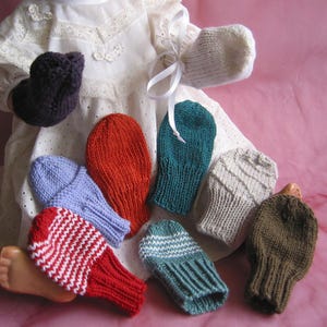 Mitaines douces tricotées à la main pour bébé nouveau-né, chauffe-poignets, gants sans doigts, chauffe-bras, chauffe-mains sans pouce en laine 100% mérinos