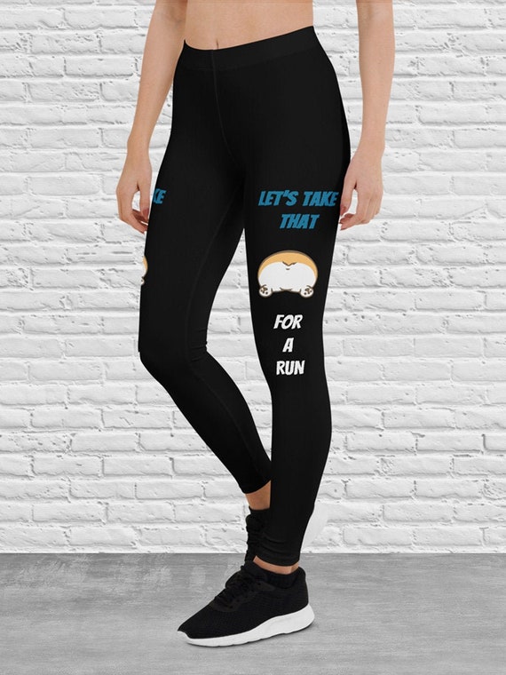 Corgi Butt Run Leggings Workout Corgi Leggings Etsy