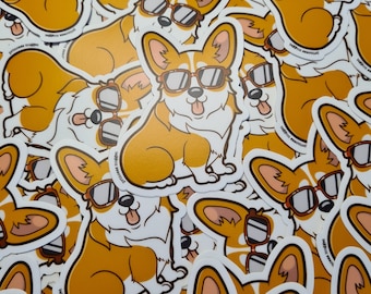 Cool Corgi sticker