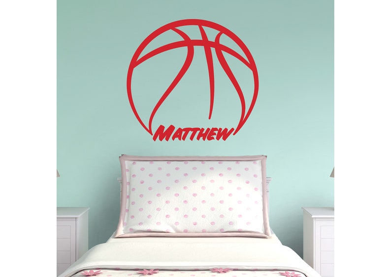 Giant Transfer Decal Basketball Personalized Name