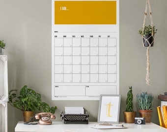 Dry Erase: One Month Calendar - I Am Design X-Large Removable Wall Decal