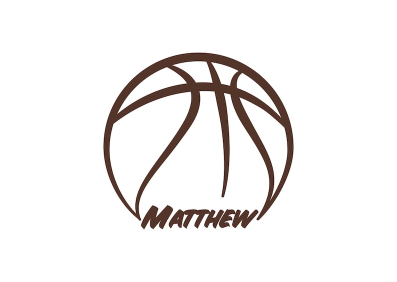 Giant Transfer Decal Basketball Personalized Name