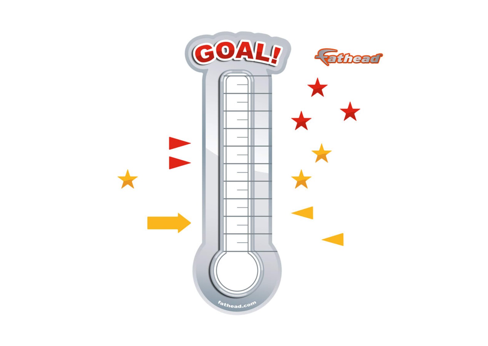 Fathead Dry Erase Goal Thermometer Wall Decal Large Etsy