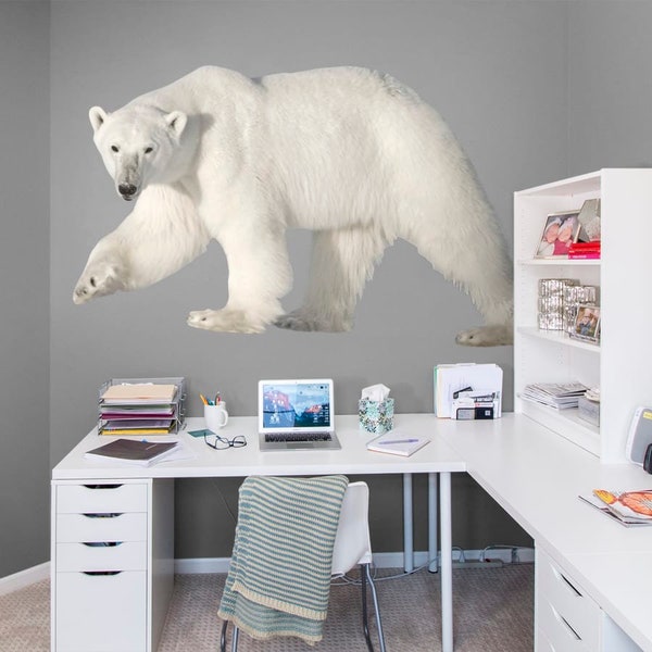 Fathead Polar Bear Wall Decal - Removeable, Re-positional Wall Graphic