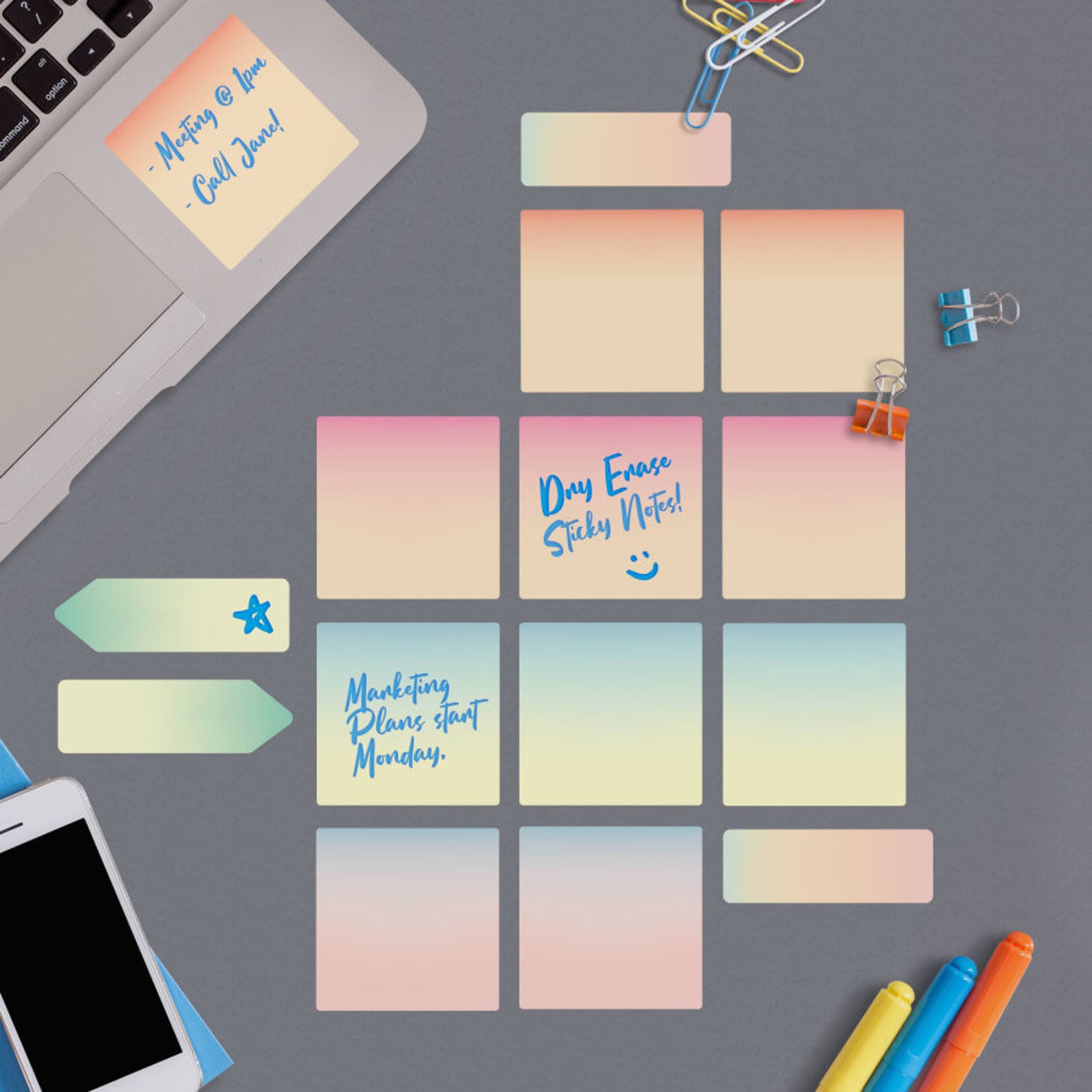 Dry Erase Sticky Notes Etsy