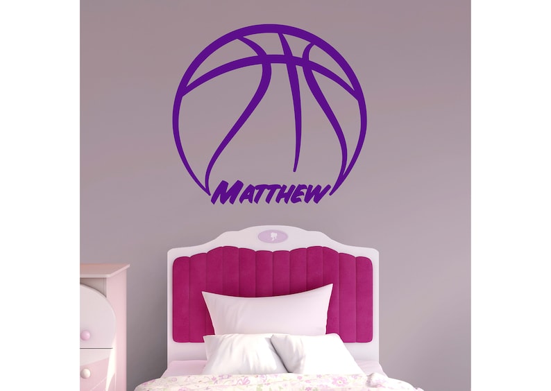 Giant Transfer Decal Basketball Personalized Name
