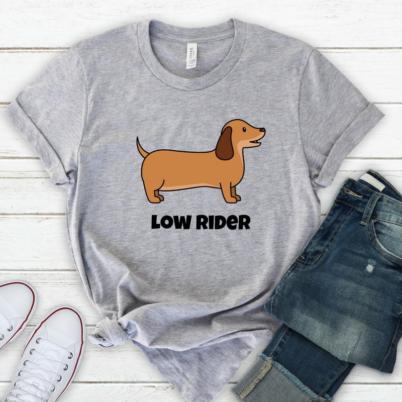 Funny Cute Dachshund Weiner Dog Low Rider Short-Sleeve Unisex T-Shirt