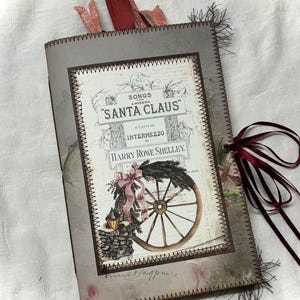 Journal de Noël #9 - Village de Noël - Journal fait main - Quotidien de décembre - Carnet à couverture souple
