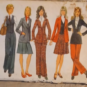 Sz Misses 8 Blazer Skirt Vest Pants Simplicity Sewing Pattern 5140 Uncut FF