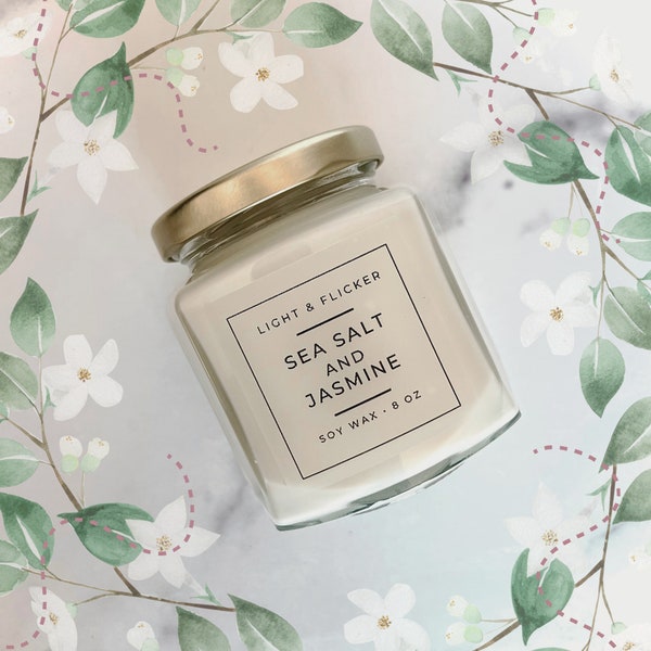 Sea Salt and Jasmine Soy Candle