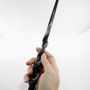 Hand Made Magic Wand, Custom Wand, Wood Wand, Magic wand snake,  Wizard wand, Comic con, Poison snake