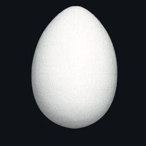 Foam Eggs, 3/pk, 8cm, 10cm, 12cm sizes available, eps polystyrene craft foam for folded fabric, bead & sequin, ribbon, Easter, pinecones