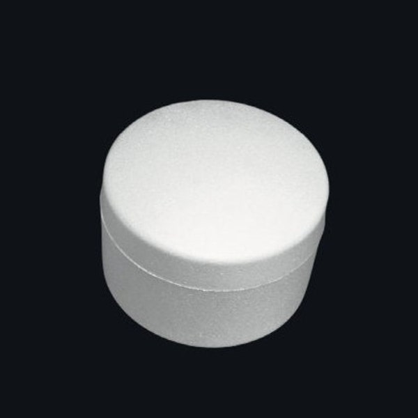 Round Dome Box, eps polystyrene, 5.3"x3.15" (13.5x8cm) 2-part box