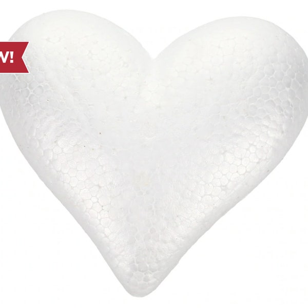 Hearts 7x7x2.5", 1/pk, EPS polystyrene Soft Smooth Foam