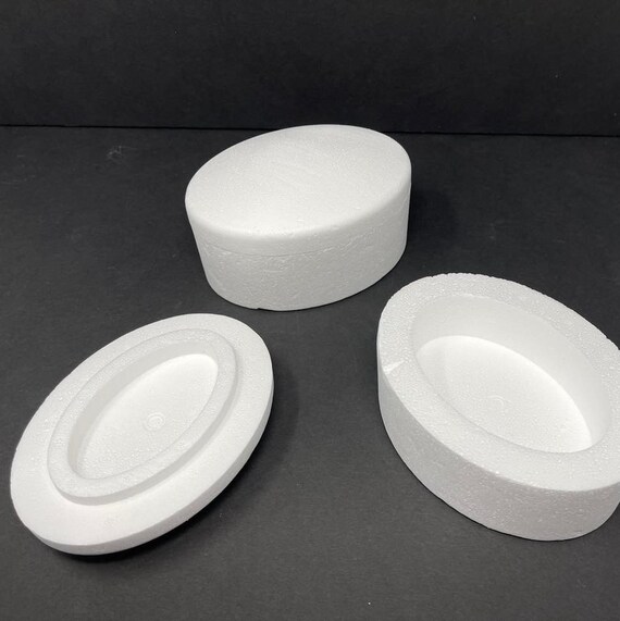 Oval Foam Disc 8 9 Cm 3 3.54 by 4.5cm 1.75, Styrofoam Super Soft Elliptical  Shaped Discs in Sets of Ten, Styrofoam Oval Discs 