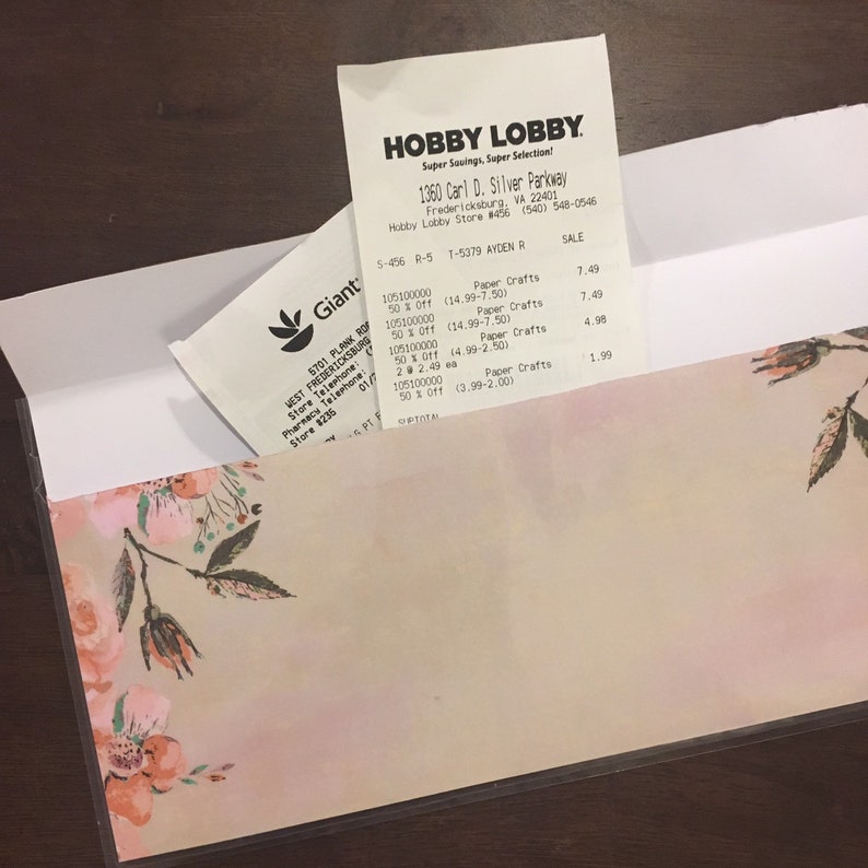 Large laminated cash envelope