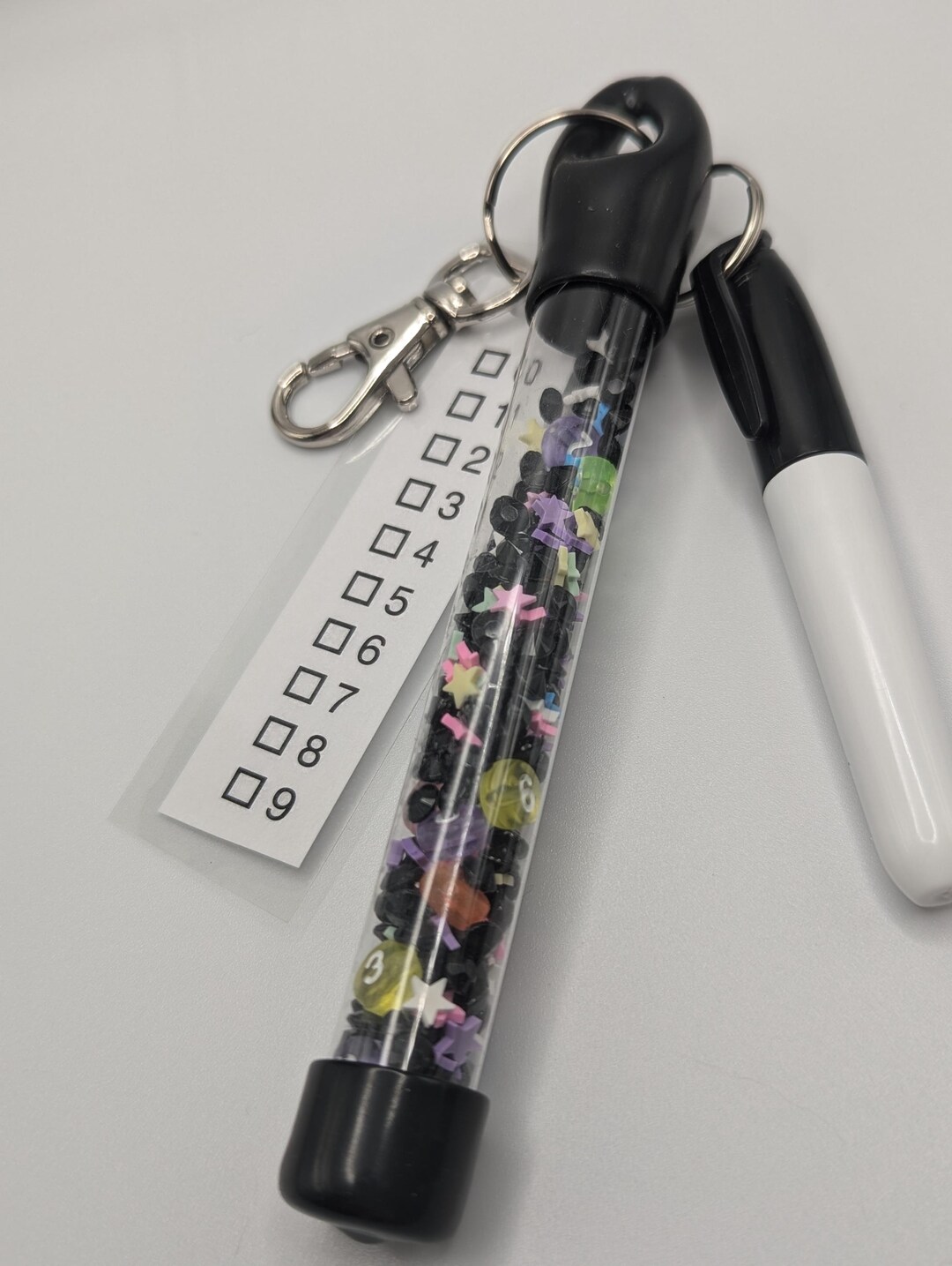 Pace Count Keychains Number Keychain Find-its, Fidget, Learning, Dry Erase Counter - Etsy