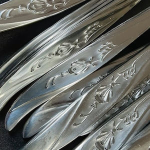 50 piece service for 8 Roseglow stainless flatware set by Castle Court