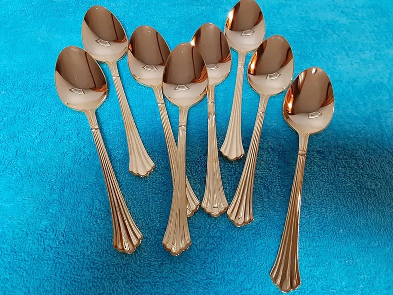 46 Piece Retroneu Century Gold Flatware Set for 8 Etsy