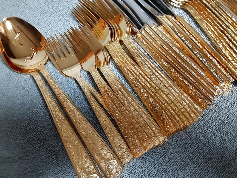50 Piece Vintage Viners of Sheffield Flatware Set for 8 Etsy