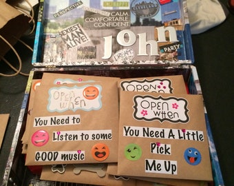 Keepsake Box with "Open When" Envelopes