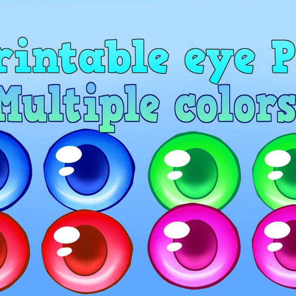 Printable fursuit eye PNGs