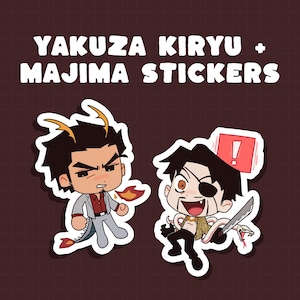 Kiryu + Majima Stickers