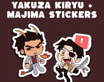 Kiryu + Majima Stickers