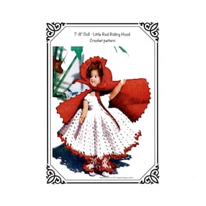 PDF Crochet 7-8" or 16" Doll Little Red Riding Hood Pattern - American Thread Company - Digital Download