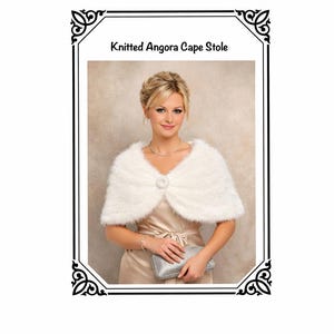 Estola de Angora tejida de los años 50 - Patrones de tejido - Descarga digital