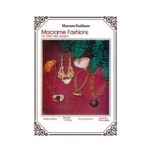 PDF Instant Download -Macrame Necklaces - 4 different designs  Macrame Patterns - Instructions - Digital Download