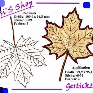 Ahornblatt 2 - Stickdatei -