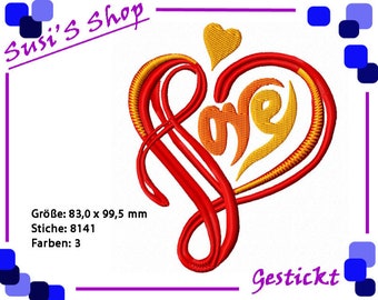 Love Schriftzug- Stickdatei