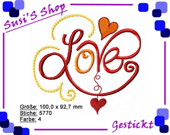 Love Schriftzug- Stickdatei