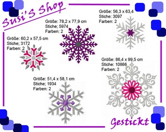 Schneeflocken - Stickdatei -