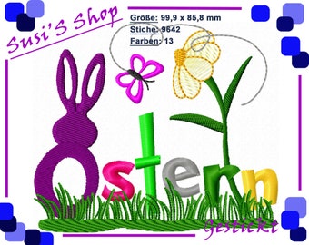 Ostern - Schriftzug - Stickdatei -