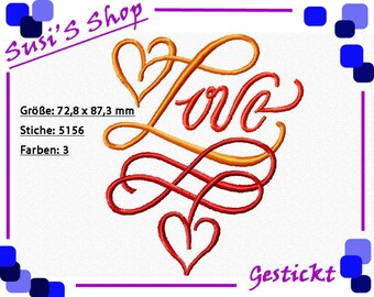 Love Schriftzug- Stickdatei